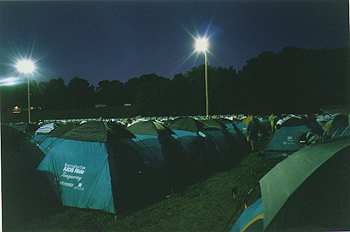 [Tents at night]
